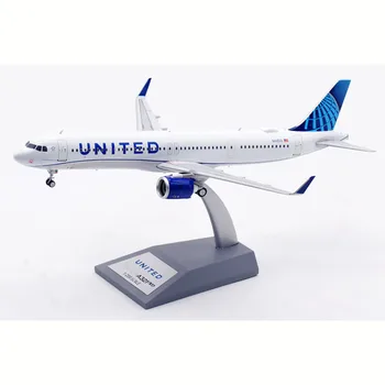 Изготовленная на заказ Летающая Модель Самолета United Airlines A321neo N44501 Из Готового Сплава В масштабе 1/200 Имитационная Модель Самолета Подарочная Игрушка