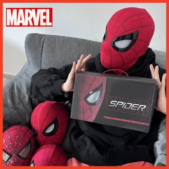 Маска Человека-паука с подвижными глазами, косплей Человека-паука и убирающийся шлем, игрушки для взрослых, Рождественский подарок на Рождество