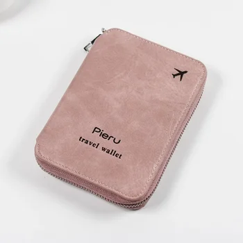 Трансграничная многофункциональная RFID-противоугонная щетка, держатель для паспорта, сумка для сертификатов, дорожный футляр для хранения на молнии, сумка для паспорта