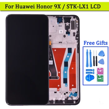 6,59‘Дисплей Для Huawei Honor 9X Global Premium ЖК-Дисплей Сенсорный Экран 10 сенсорный Дигитайзер В Сборе Рамка STK-LX1 lcd