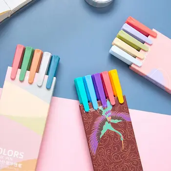 5 Цветов Канцелярские принадлежности 0,5 мм Стационарные Подарки для студентов Ручка для подписи Гелевая ручка для письма Набор фломастеров Цветная ручка