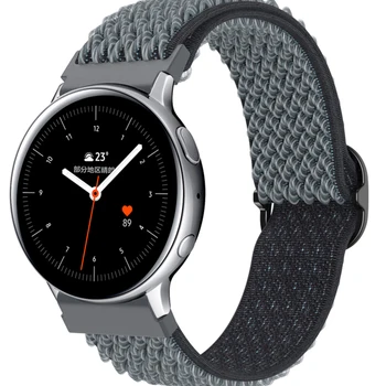 Ремешок 20/22 мм для Samsung Galaxy Watch 4/5/6 pro/6 Classic/gear s3/active 2 плетеный Эластичный браслет Huawei GT/2/GT2/3 Pro ремешок