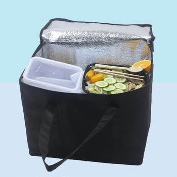 Водонепроницаемая сумка-холодильник, Изолированный Ланч-бокс для пикника, Складной пакет со льдом, Переносная Термосумка для еды, доставка напитков, Функциональный Изображение 2