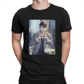 Мужские футболки Популярная Корейская труппа мальчиков, винтажная футболка из 100% хлопка, футболки с коротким рукавом, одежда с круглым вырезом и рисунком