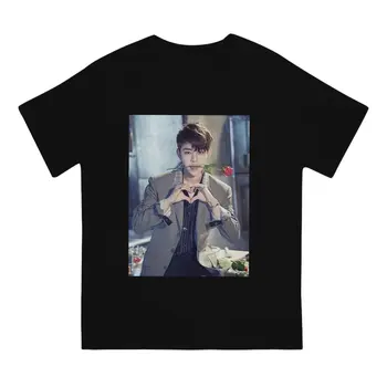 Мужские футболки Популярная Корейская труппа мальчиков, винтажная футболка из 100% хлопка, футболки с коротким рукавом, одежда с круглым вырезом и рисунком Изображение 2