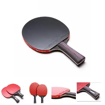 Ракетка для настольного тенниса, ракетка для настольного тенниса, летучая мышь из углеродного волокна, резина для спортивных тренировок Изображение 2