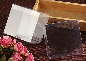 100шт Подарочная коробка для ювелирных изделий, Прозрачные Коробки, Пластиковая коробка, Прозрачная Коробка для хранения, Коробка из ПВХ, Упаковка, Коробка из ПВХ для свадьбы/Рождества