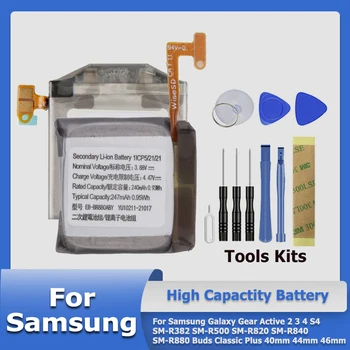 SM-R840 Аккумулятор для Samsung Galaxy Gear Active 2 3 4 S4 SM-R382 SM-R500 SM-R820 SM-R840 SM-R880 Buds Classic Plus 40 мм 44 мм 46 мм