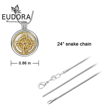 Ароматический диффузор EUDORA Copper 20 мм Подвески-медальоны с узлом Celtics, Ароматические Медальоны с эфирными маслами, Ожерелье с накладкой 6шт X72 Изображение 2