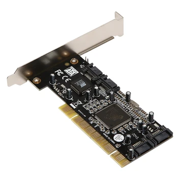 Карта PCI-4 SATAII Riser Card, адаптер для массивной карты SIL3114, Поддержка RAID 0.1.0 + 1.5, Карта расширения жесткого диска.