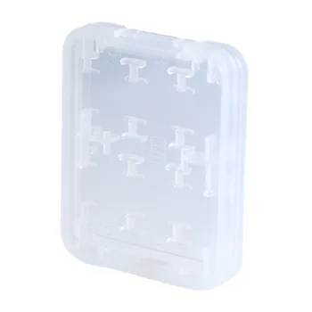 Коробка для хранения карт памяти 150шт Портативный прочный прозрачный чехол Защищает 8 карт от повреждений Практичный и легкий