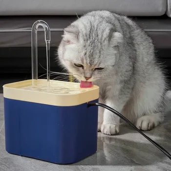 Фильтр для поилки, Рециркулирующий фонтан для домашних кошек, Автоматическая подача воды, электрический для автоматического дозатора, отключение звука USB