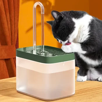 Фильтр для поилки, Рециркулирующий фонтан для домашних кошек, Автоматическая подача воды, электрический для автоматического дозатора, отключение звука USB Изображение 2