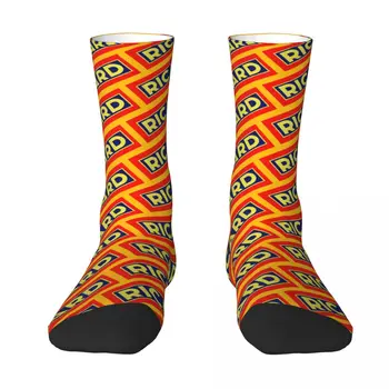 Зимние носки унисекс с винтажным логотипом Ricard, Ricards Hip Hop Happy Socks В уличном стиле Crazy Sock Изображение 2