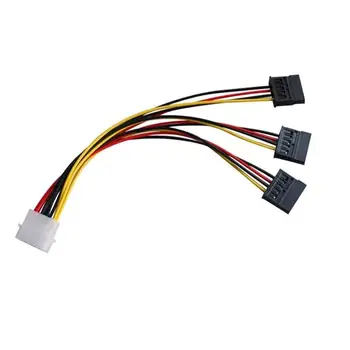 4Pin IDE для преобразования линии питания от 1 до 3 Удлинитель жесткого диска Y-образный кабель Шнур адаптера питания Прямая поставка