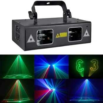 Скидка Rgb Полноцветная лазерная сцена для вечеринки Светомузыка со звуком с активацией Dmx-управления Dj s для дискотеки    Изображение 2
