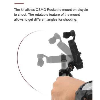 Простая установка Регулируемая угловая поддержка Кронштейн для крепления велосипеда Зажим с винтами Аксессуары для камеры мотоцикл для DJI Osmo Pocket 2