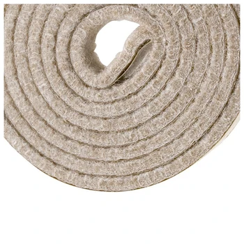 Самоклеящийся рулон войлочной ленты повышенной прочности для твердых поверхностей (1/2 дюйма x 60 дюймов), кремово-белый Изображение 2