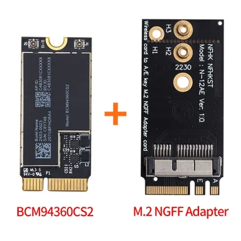BCM94360CS2 Беспроводная карта Wifi Bluetooth 4.0 802.11Ac Hackintosh macOS для Air 11 дюймов A1465 13 дюймов A1466 2013 MD711LL Изображение 2