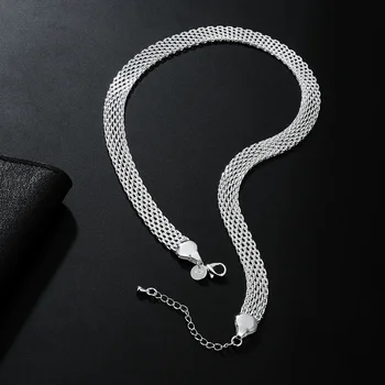 Изысканные уличные модные ожерелья-цепочки из стерлингового серебра 925 пробы для женщин, ювелирные изделия, роскошные дизайнерские подарки для вечеринок, свадеб, помолвок Изображение 2