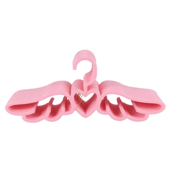 20 шт. Новая дизайнерская пластиковая вешалка для одежды Fly Angel, вешалка для нижнего белья с милым розовым шарфом в виде любящего сердечка