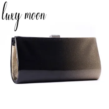 Женские кошельки Luxy Moon PU, блестящие черные сумки 2023 года, Новые вечерние сумки, Роскошные брендовые вечерние женские клатчи, сумки Z716