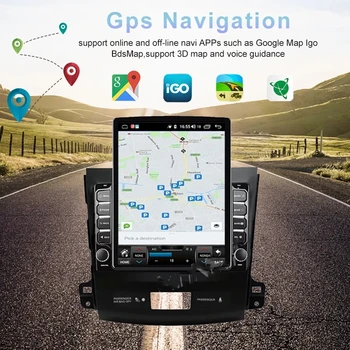 128G для Mitsubishi Outlander 2006-2012 Android Автоматическая навигация GPS Стерео WIFI Автомагнитола DVD Мультимедийный видеоплеер Головное устройство Изображение 2