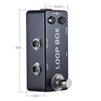 Mosky Mini Guitar Effect Pedal Loop Box Switcher Выбор канала True Bypass Изображение 2