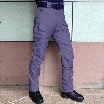 Модные тактические брюки-карго, мужские повседневные Свободные мешковатые прямые брюки, Уличная одежда, военные камуфляжные джоггеры с карманами, брюки Изображение 2