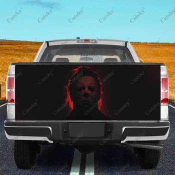 Наклейка на дверь багажника грузовика Майкла Майерса, виниловая наклейка с графическим принтом высокой четкости, подходит для пикапов, устойчив к атмосферным воздействиям