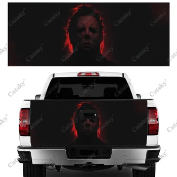 Наклейка на дверь багажника грузовика Майкла Майерса, виниловая наклейка с графическим принтом высокой четкости, подходит для пикапов, устойчив к атмосферным воздействиям Изображение 2