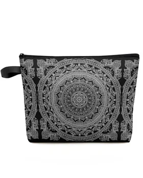 Datura С античным рисунком, Богемные Цветы, Косметичка, сумка для путешествий, женские косметические сумки, Органайзер, пенал для хранения,