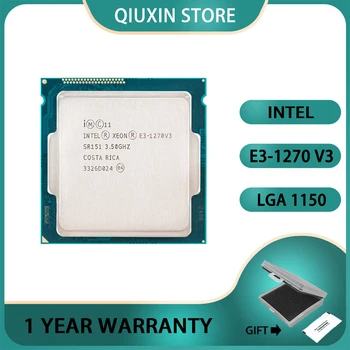 Процессор Intel Xeon E3-1270 v3 CPU 3,5 ГГц Четырехъядерный восьмипоточный процессор LGA 1150 E3 1270 v3 E3 1270v3 L2 = 1 М L3 = 8 М 80 Вт