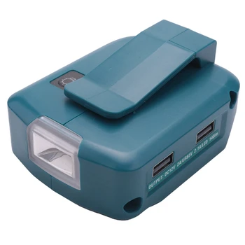 Для Makita ADP068 14,4 В/18 В Литий-Ионный Аккумулятор Адаптер Источник Питания Зарядное Устройство С Двумя Портами USB Светодиодная Подсветка
