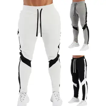 Новые мужские осенне-зимние повседневные брюки в тон одежде в корейском стиле, модные спортивные брюки для фитнеса, походов в спортзал