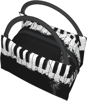 Сумка для ланча на пианино, изолированная сумка-тоут, складная Многоразовая Изолированная сумка для покупок, Офисная сумка для пикника, дорожная сумка Изображение 2