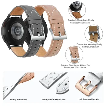 20 мм 22 мм Кожаный ремешок для часов Huawei Watch 3/3 Pro/GT 2 Pro/GT2 46 мм смарт-браслет Аксессуары для замены браслета Изображение 2