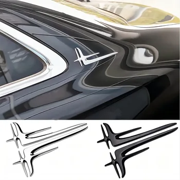 1 Пара 3D ABS Черный Серебристый Автомобиль Боковое Крыло Эмблема Значок Наклейка Наклейки Для Mercedes Benz C200L E260L E300L E350L Аксессуары