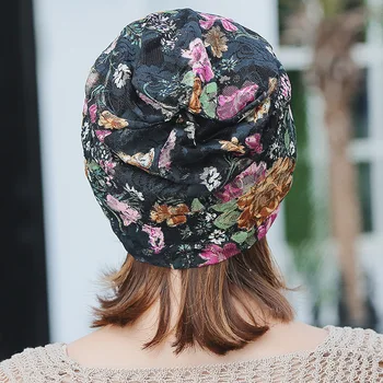Повседневная женская кружевная цветочная сетчатая шапочка-бини, женская вязаная весенне-летняя шапочка, женские тюбетейки Gorro Woman Beanies Изображение 2