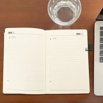 Портативный Альманах на 2024 год, ежедневник для офиса, блокнот с расписанием формата А5 (зеленый-а5), блокноты по 1шт, органайзер для академических бумаг, дневник