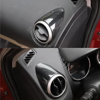 Для Nissan Qashqai J10 2008-2015, 2 шт., передняя сторона из углеродного волокна, отделка вентиляционного отверстия кондиционера, Аксессуары для укладки автомобилей