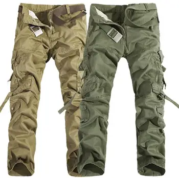 Мужские брюки-карго, военные тактические брюки, мужские выстиранные комбинезоны с несколькими карманами, мужские свободные хлопчатобумажные брюки, мужские брюки-карго для мужчин, брюки