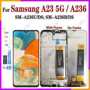 Для Samsung Galaxy A23 5G ЖК-дисплей С Рамкой SM-A236B/DS A236U Дисплей Сенсорная панель Экран Дигитайзер В Сборе Для Samsung A236 LCD
