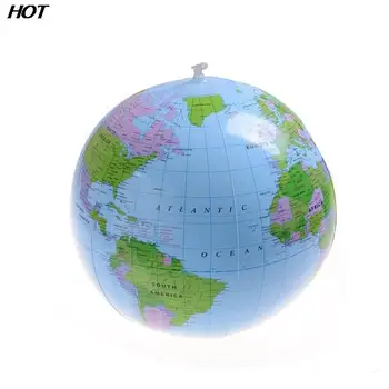 ГОРЯЧО! 40 см Ранний образовательный надувной шар с географией мира, картой мира, воздушным шаром, игрушечный пляжный мяч Изображение 2