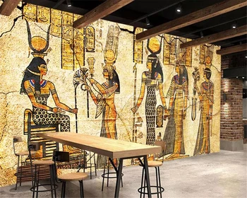 Beibehang Индивидуальные большие фотообои 3d ретро винтаж Египет, фоновая стена, обои для гостиной, спальни, 3d фреска Изображение 2
