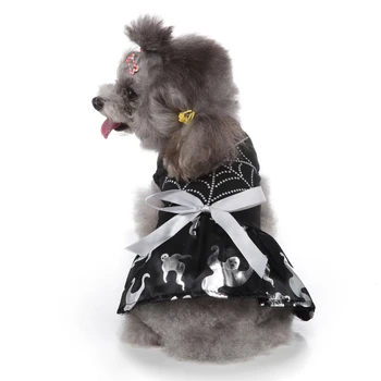 Косплей-костюм для домашних животных на Хэллоуин, мягкий полиэстер, черный, для рождественских косплей-вечеринок по случаю дня рождения для маленьких средних собак и кошек