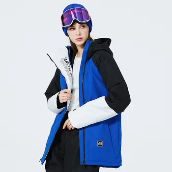 Новые модные лыжные куртки Мужские женские Зимние лыжные костюмы Водонепроницаемые Супер Теплые брюки для сноуборда Зимние куртки или брюки Лыжное пальто Изображение 2