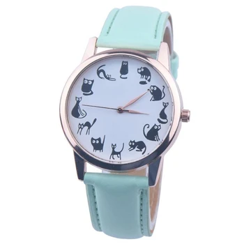 Lovely Women's Watches Cute Quartz Wristwatches Leather Watches Simple Watch Gift Часы Женские Наручные Relogios Feminino Часы