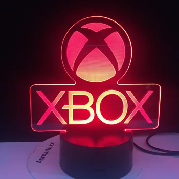 Игра XBOX Home Game Лучший подарок для мальчика светодиодный ночник Напрямую от USB с мультяшным управлением приложением Подарки детям на день рождения 3D лампа Изображение 2
