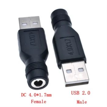 Micro USB/USB 2.0 от мужчины к постоянному току 3.5*1.35 / 4.0*1.7 мм Разъем-розетка Конвертер Разъем адаптера для ноутбука Изображение 2